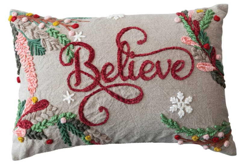 "Believe" Lumbar Pillow