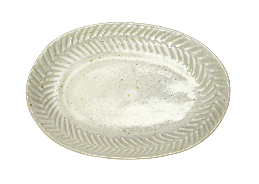 Debossed Stoneware Plate