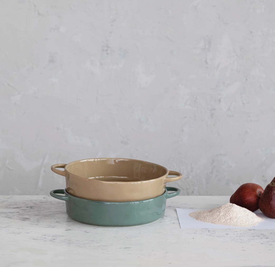 2 Quart Stoneware Serving Bowls