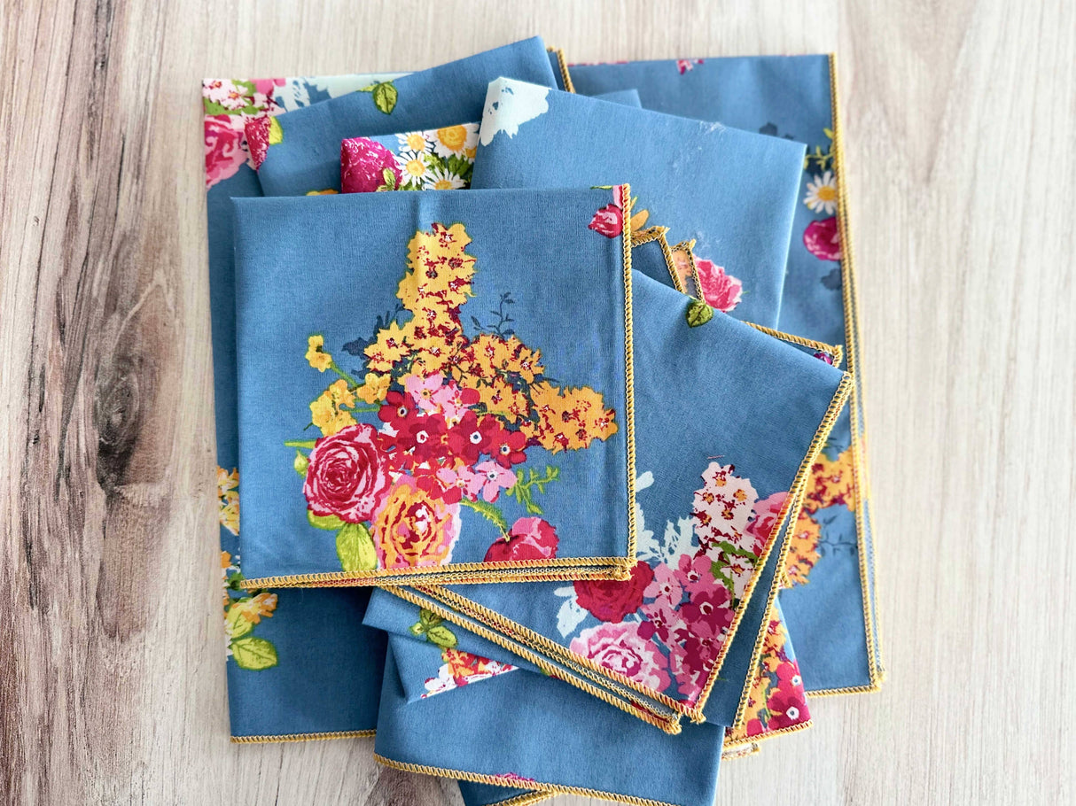 Happy Day Bouquet Cloth Napkins, set of four