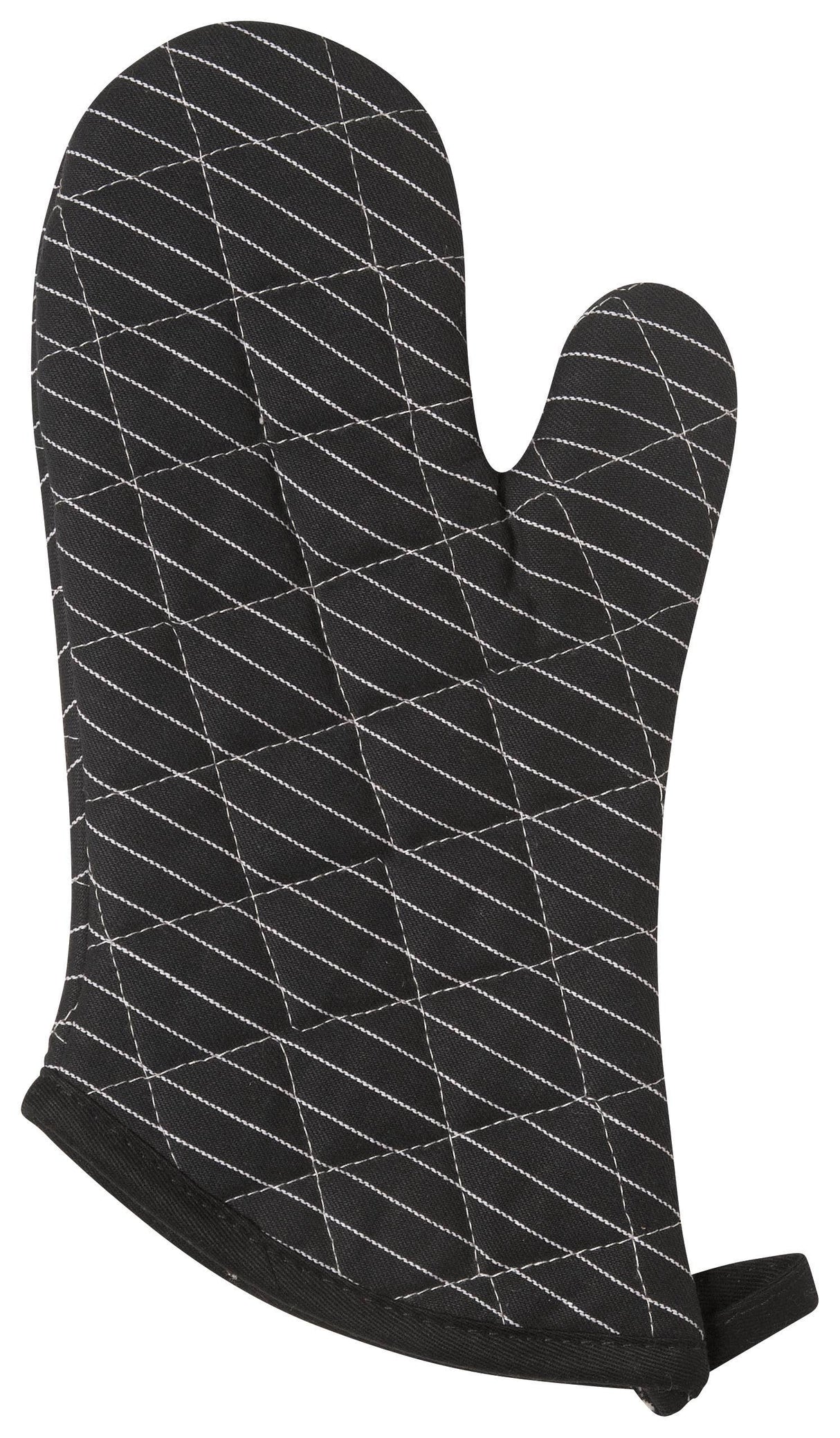 Superior Black Pinstripe Oven Mitt