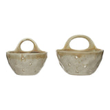 Stoneware Fruit Colanders With Handles