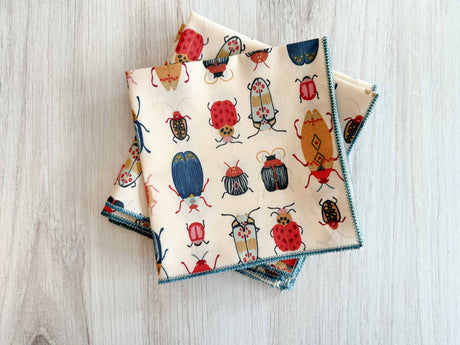 Beetle Cloth Napkins, set of four