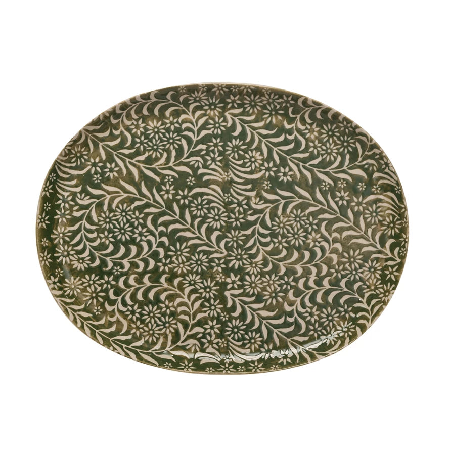 Botanical Stoneware Platter