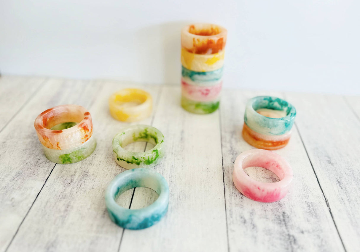 Sherbet Napkin Rings, set of four