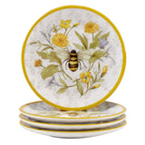 Bee Sweet Gift Melamine Set of 4 6in Canape Plates