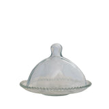 Glass Cloche w/ Hobnail Edge