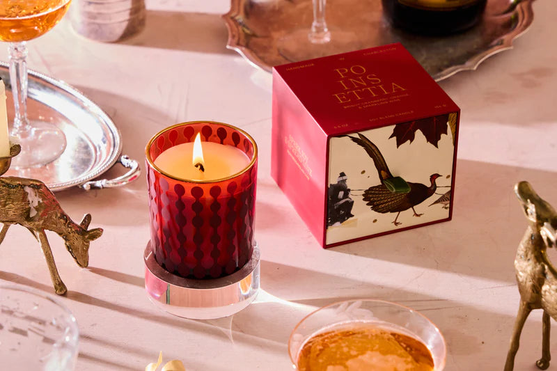 Poinsettia Candle